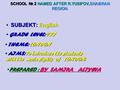 SCHOOL № 2 NAMED AFTER R.YUSIFOV,SHABRAN REGION. SUBJEKT: EnglishSUBJEKT: English GRADE LEVEL: VII GRADE LEVEL: VII THEME: LONDON THEME: LONDON AIMS: To.