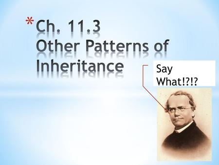 Say What!?!?. One allele is not completely dominant over the other. - heterozygous phenotype always intermediate Ex. A cross between a recessive white.