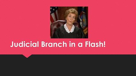 Judicial Branch in a Flash!