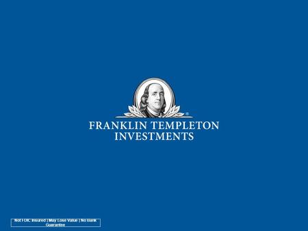 For Internal Use Only / Not for Distribution to the Public Not FDIC Insured | May Lose Value | No Bank Guarantee.