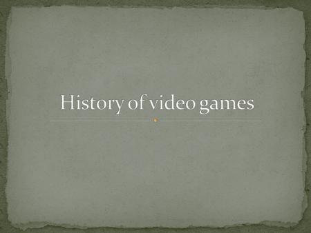 Gaming today is a widely recognized part of our culture Gaming is very old (Egyptians – board games) Electronic games required the invention of electronic.