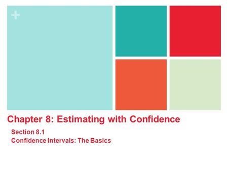 Chapter 8: Estimating with Confidence