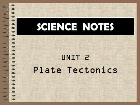 SCIENCE NOTES UNIT 2 Plate Tectonics. Section 1: Continental Drift Continental Drift.