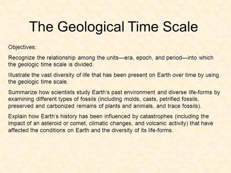 The Geological Time Scale