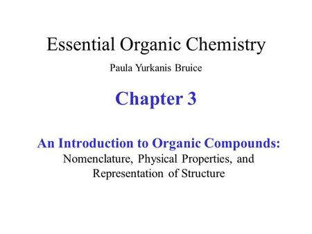 Essential Organic Chemistry