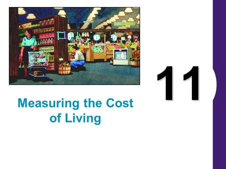 11 Measuring the Cost of Living. InflationInflation – increase in overall price level Deflation – decrease in overall price level Disinflation – decrease.