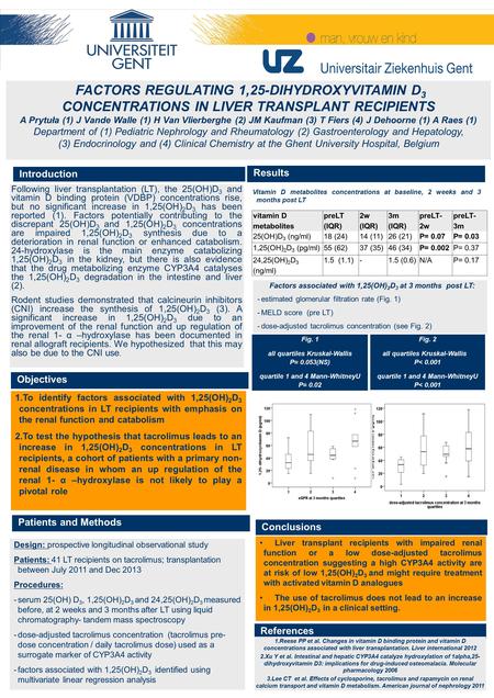 Introduction Conclusions Liver transplant recipients with impaired renal function or a low dose-adjusted tacrolimus concentration suggesting a high CYP3A4.