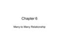 Chapter 6 Many-to Many Relationship. Agenda AutoNumber Many-to-many relationship Cascaded updating and deleting Auto Lookup Parameter query Total query.