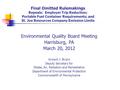 Final Omitted Rulemakings Repeals: Employer Trip Reduction; Portable Fuel Container Requirements; and St. Joe Resources Company Emission Limits Environmental.