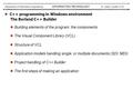LC++ programming in Windows environment Department of Information Engineering INFORMATION TECHNOLOGY dr. László Dudás 10./0. lThe Visual Component Library.