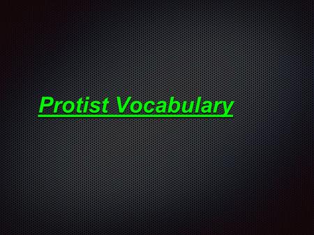 Protist Vocabulary. Eukaryote Definition: A cell that has a nucleus. Have organized nucleus with a nuclear envelope Discreet area where they keep their.