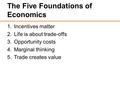 The Five Foundations of Economics