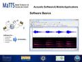 Acoustic Software & Mobile Applications Software Basics Software For… Acquisition Playback Visualization Analysis Of SOUNDS…