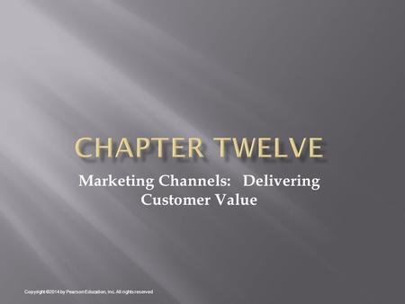 Marketing Channels: Delivering Customer Value Copyright ©2014 by Pearson Education, Inc. All rights reserved.