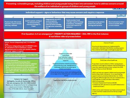 Supportive interaction as appropriate Individual support – signs or behaviour that may cause concern and require a response Practice lead, CCG services.