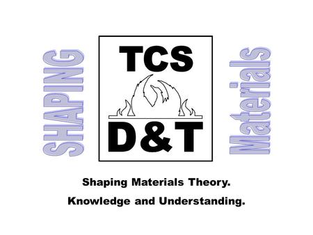 Shaping Materials Theory. Knowledge and Understanding.