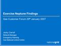 Exercise Neptune Findings Gas Customer Forum 29 th January 2007 Jacky Carroll Network Manager Emergency Planning Gas National Control Centre.