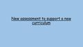 New assessment to support a new curriculum. The new Curriculum 2014 Implemented from Sept 2014 Some subjects saw major changes e.g. history, computing.