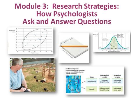 Module 3: Research Strategies: How Psychologists Ask and Answer Questions.