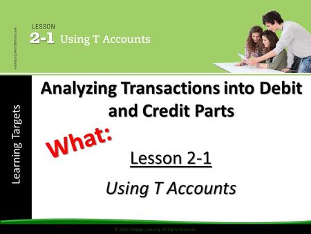 Analyzing Transactions into Debit and Credit Parts