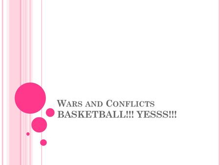 W ARS AND C ONFLICTS BASKETBALL!!! YESSS!!!. The creations of NATO, Warsaw Pact, Nuclear Arms Race, Space Race, Cuban Missile Crisis, and US involvement.