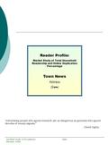 Reader Profile: Market Study of Total Household Readership and Online Duplication Percentage Town News Address (Date) Certified Audit of Circulations date.