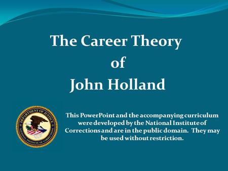 The Career Theory of John Holland