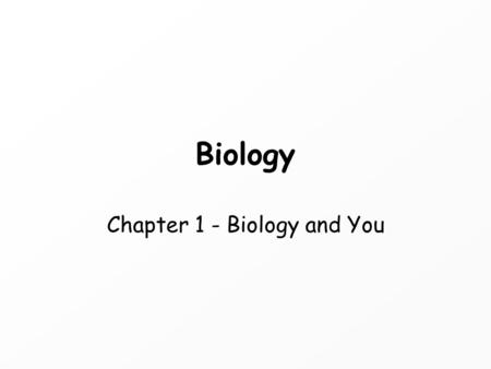 Biology Chapter 1 - Biology and You Themes of Biology #1) Cellular Structure and Function #2) Reproduction #3) Metabolism #4) Homeostasis #5) Heredity.