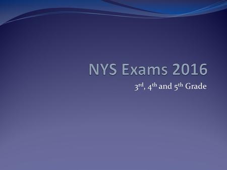 3 rd, 4 th and 5 th Grade. Agenda Preparation looks like… General Information for Exams Overview of ELA Exam Overview of Math Exam Ways to Help At Home.