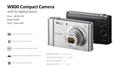 W800 Compact Camera with 5x Optical Zoom Prize 89.99 USD Brand SONY Type Cyber-shot SENSOR TYPE 0.31 type EFFECTIVE PIXELS 20.1MP OPTICAL ZOOM 5x SCREEN.