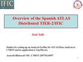 1 Studies for setting up an Analysis Facility for ATLAS Data Analysis at CNRST and its application to Top Physics Acuerdo Bilateral CSIC-CNRST: 2007MA0057.