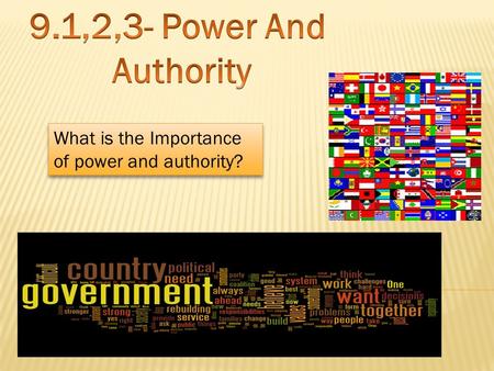 What is the Importance of power and authority?. It is now 2030 and the New Canadian States has been going smooth for 2 months. It was quite difficult.