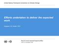 UNFCCC secretariat, SDM Rocío N. Correia, Associate Programme Officer Efforts undertaken to deliver the expected work Singapore, 28. October 2010.
