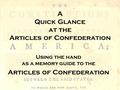 A Quick Glance at the Articles of Confederation