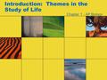 Introduction: Themes in the Study of Life Chapter 1 - AP Biology.