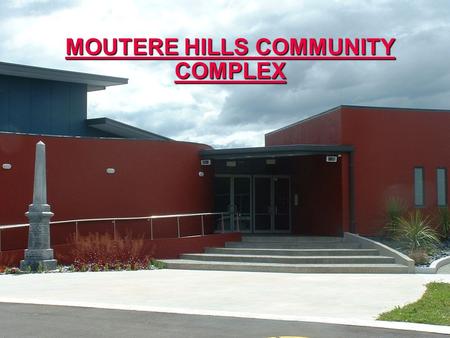 SPORTSVILLE MOUTERE HILLS COMMUNITY COMPLEX. Rangers Rugby Club  Situation prior to new complex.  Strategic Planning process.  Identified Issues for.