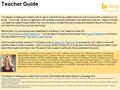 Teacher Guide This lesson is designed to teach kids to ask a critical thinking question that you can’t just put into a search box to solve. To do that,