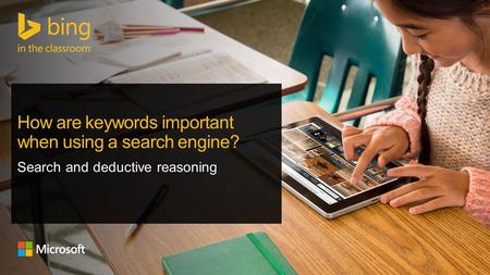 1 Web Search What is a keyword? 2 Thinking What makes a webpage relevant to you? 3 Web Search/Thinking Does the number of words you type into.