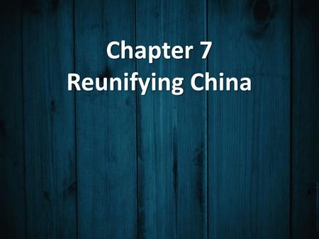 Chapter 7 Reunifying China. Changes in Belief Systems Confucianism The turmoil after the fall of the Han Dynasty led to major changes in China’s belief.