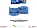 Reporting a Student thru Different PIMS Submissions Barry Frye Manager of Student Data Information Systems Appalachia Intermediate Unit 08 1.
