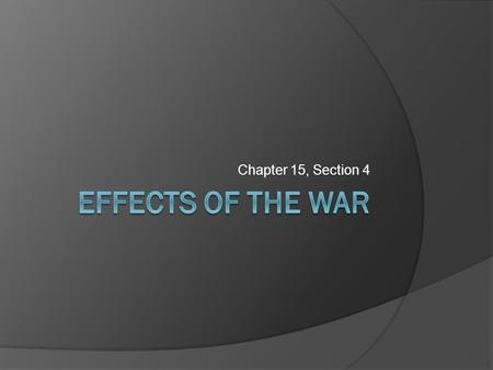 Chapter 15, Section 4. America Adjusts to Peace  The influenza outbreak began in September of 1918, shortly before the war ended.  It began in the U.S.