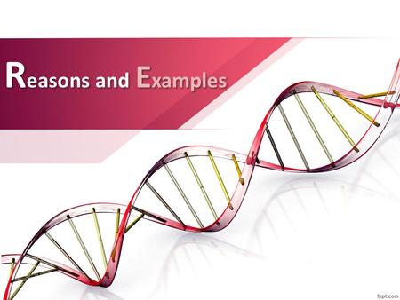 R easons and E xamples. Review When you write about a fact or something you believe in, you need to support your topic sentence with reasons and examples.