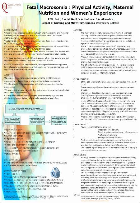 BACKGROUND Despite the well established link between fetal macrosomia and maternal diabetes, it is estimated that 80% of macrosomic babies are born to.