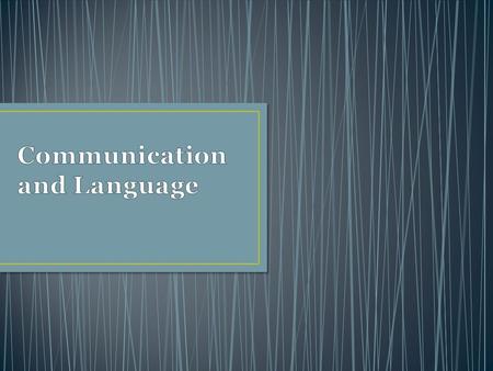 Comes from the Latin verb communicare, “to impart,” “to share,” “to make common.” We communicate by agreeing, consciously or unconsciously, to call an.