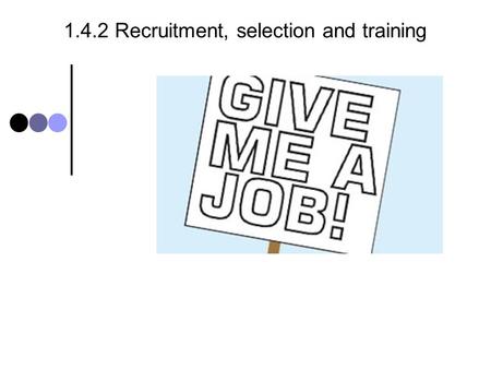 1.4.2 Recruitment, selection and training. 1.4.2 Recruitment, selection and training - syllabus Candidates should be able to: Define internal and external.