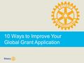 10 Ways to Improve Your Global Grant Application.