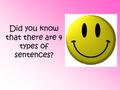 Did you know that there are 4 types of sentences?.