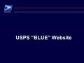 USPS “BLUE” Website. USPS.BLUE When in doubt click HELP.