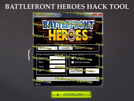 { BATTLEFRONT HEROES HACK TOOL.  Unlimited Diamonds Generator  Mine Adder  Food Generator  Oil Generator  Proxy Support  Anti-ban Feature Features: