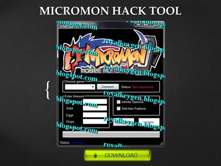 { MICROMON HACK TOOL.  Diamond Generator  Gold Adder  Infinite Stamina  Unlimited Eggs Adder  Unlimied Chips Adder  Update System  Proxy Support.